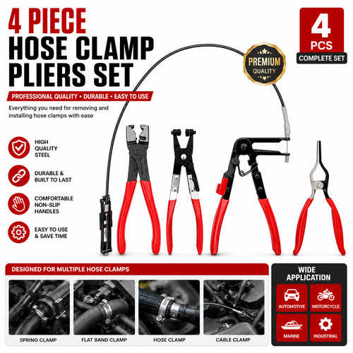 4pcs hose clamp pliers set - clamp,